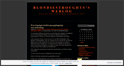 Desktop Screenshot of blondiesthoughts.wordpress.com