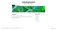 Desktop Screenshot of marketingdonehere.wordpress.com