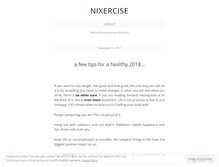 Tablet Screenshot of nixercise.wordpress.com