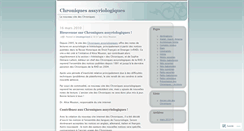 Desktop Screenshot of chroniquesassyriologiques.wordpress.com