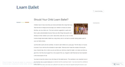 Desktop Screenshot of learnballet2.wordpress.com