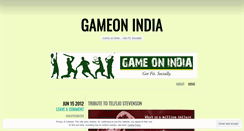 Desktop Screenshot of gameonindia.wordpress.com