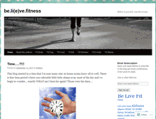 Tablet Screenshot of belivefitness.wordpress.com