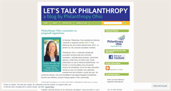 Desktop Screenshot of letstalkphilanthropy.wordpress.com