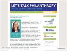 Tablet Screenshot of letstalkphilanthropy.wordpress.com