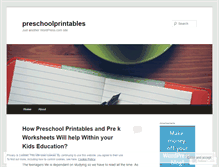 Tablet Screenshot of preschoolprintables.wordpress.com