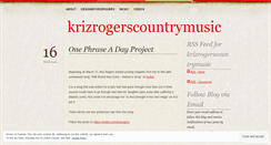 Desktop Screenshot of krizrogerscountrymusic.wordpress.com