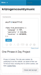 Mobile Screenshot of krizrogerscountrymusic.wordpress.com