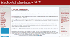 Desktop Screenshot of lakecountyperformingarts.wordpress.com