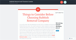 Desktop Screenshot of bestrubbishclearanceinlondon.wordpress.com