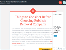 Tablet Screenshot of bestrubbishclearanceinlondon.wordpress.com