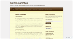 Desktop Screenshot of cleancosmetics.wordpress.com