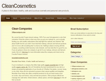 Tablet Screenshot of cleancosmetics.wordpress.com