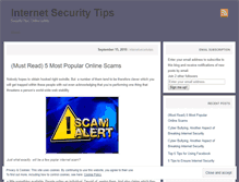 Tablet Screenshot of internetsecuritytips.wordpress.com