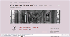 Desktop Screenshot of missamericameansbusiness.wordpress.com