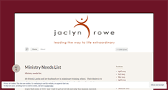 Desktop Screenshot of jaclynroweblog.wordpress.com