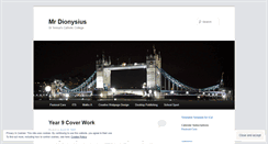 Desktop Screenshot of mrdionysius.wordpress.com