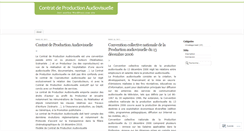 Desktop Screenshot of contratproductionaudiovisuelle.wordpress.com