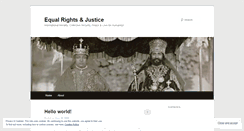 Desktop Screenshot of equalrightsandjustice.wordpress.com