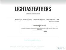 Tablet Screenshot of lightasfeathers.wordpress.com