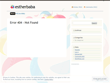 Tablet Screenshot of estherbaba.wordpress.com