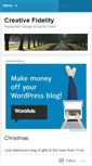 Mobile Screenshot of creativefidelity.wordpress.com