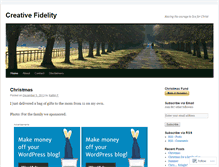 Tablet Screenshot of creativefidelity.wordpress.com