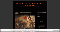 Desktop Screenshot of identitairenantes.wordpress.com