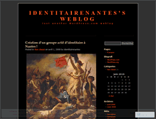 Tablet Screenshot of identitairenantes.wordpress.com