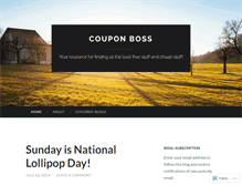 Tablet Screenshot of couponboss.wordpress.com