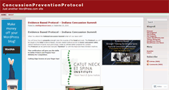Desktop Screenshot of concussionpreventionprotocol.wordpress.com