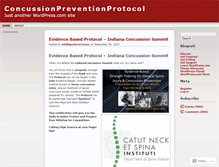 Tablet Screenshot of concussionpreventionprotocol.wordpress.com