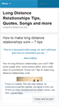 Mobile Screenshot of distancerelationshiptips.wordpress.com