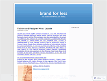 Tablet Screenshot of brandforless.wordpress.com