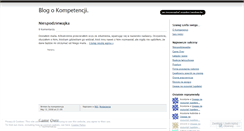 Desktop Screenshot of kompetencja.wordpress.com