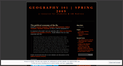 Desktop Screenshot of geo101spring09.wordpress.com