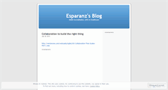 Desktop Screenshot of esparanz.wordpress.com