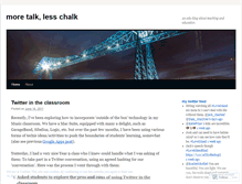 Tablet Screenshot of moretalklesschalk.wordpress.com