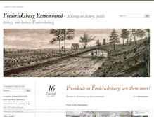 Tablet Screenshot of fredericksburghistory.wordpress.com