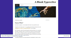 Desktop Screenshot of blanktypewriter.wordpress.com