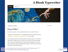 Tablet Screenshot of blanktypewriter.wordpress.com