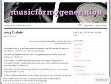 Tablet Screenshot of musicformygeneration.wordpress.com