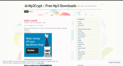 Desktop Screenshot of mp3crypt.wordpress.com