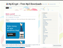 Tablet Screenshot of mp3crypt.wordpress.com
