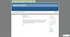 Desktop Screenshot of parejasecuador.wordpress.com