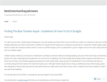 Tablet Screenshot of besttwomankayaknews.wordpress.com
