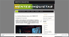 Desktop Screenshot of mentesynquietas.wordpress.com