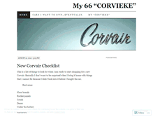 Tablet Screenshot of mycorvair.wordpress.com