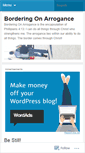 Mobile Screenshot of borderingonarrogance.wordpress.com