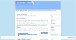 Desktop Screenshot of niveditaswaminathan.wordpress.com